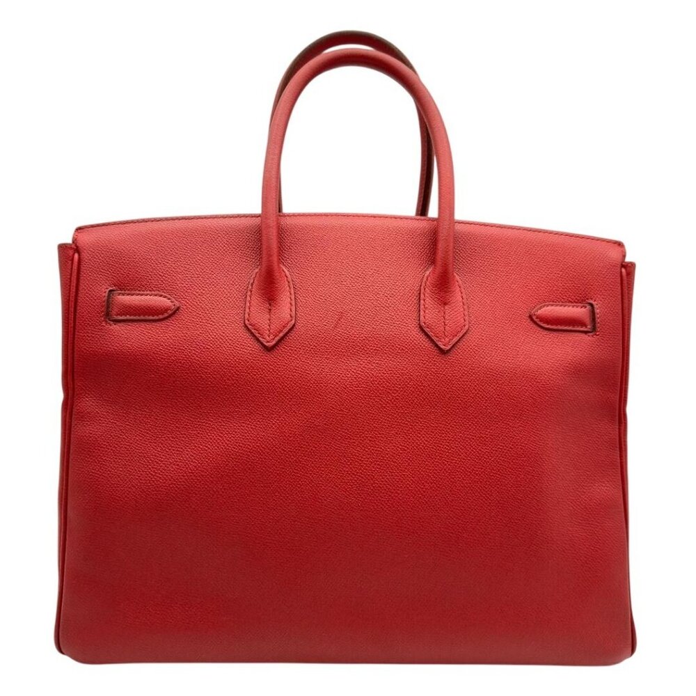 HERMES Birkin 35 GHW Vintage Rouge Vif Epsom Leather Shoulder Bag - Picture 2 of 10